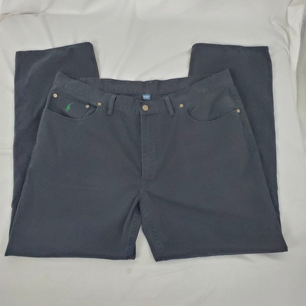 Polo Ralph Lauren Straight Leg Jeans Black 40 x 30 - Picture 2 of 15